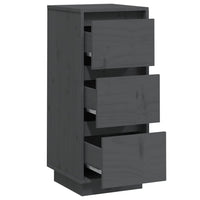Thumbnail for Sideboards 2 Stk. Grau 32x34x75 cm Massivholz Kiefer