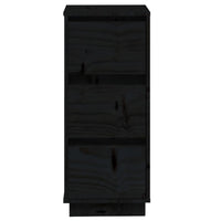 Thumbnail for Sideboards 2 Stk. Schwarz 32x34x75 cm Massivholz Kiefer
