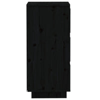Thumbnail for Sideboards 2 Stk. Schwarz 32x34x75 cm Massivholz Kiefer