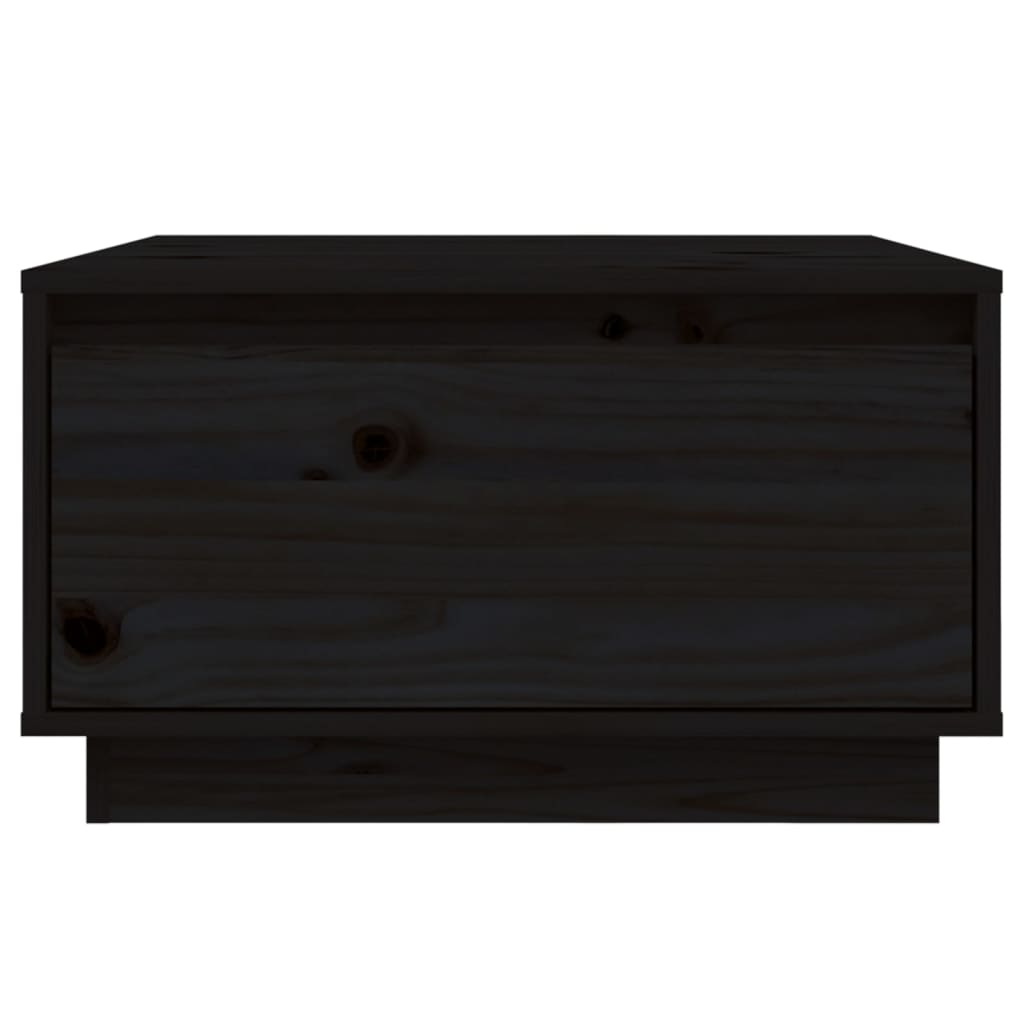 Couchtisch Schwarz 55x56x32 cm Massivholz Kiefer