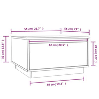 Thumbnail for Couchtisch Schwarz 55x56x32 cm Massivholz Kiefer