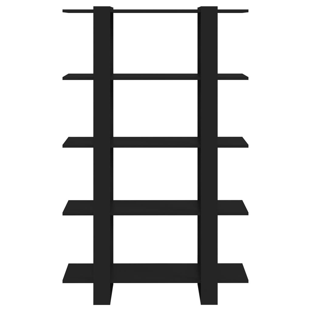Bücherregal/Raumteiler Schwarz 100x30x160 cm