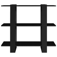 Thumbnail for Bücherregal/Raumteiler Schwarz 100x30x87 cm
