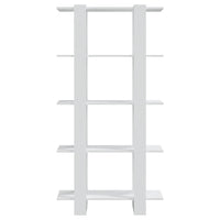 Thumbnail for Bücherregal/Raumteiler Weiß 80x30x160 cm Holzwerkstoff