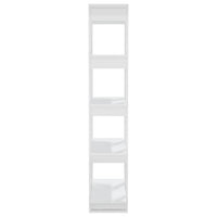 Thumbnail for Bücherregal/Raumteiler Hochglanz-Weiß 80x30x160 cm