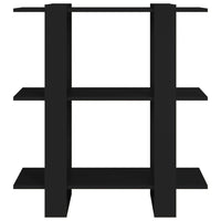 Thumbnail for Bücherregal/Raumteiler Schwarz 80x30x87 cm