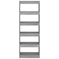 Thumbnail for Bücherregal/Raumteiler Betongrau 60x30x166 cm Holzwerkstoff