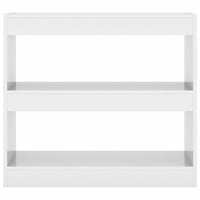 Thumbnail for Bücherregal/Raumteiler Hochglanz-Weiß 80x30x72 cm