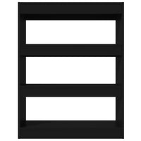 Thumbnail for Bücherregal/Raumteiler Schwarz 80x30x103 cm Holzwerkstoff