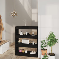 Thumbnail for Bücherregal/Raumteiler Schwarz 80x30x103 cm Holzwerkstoff
