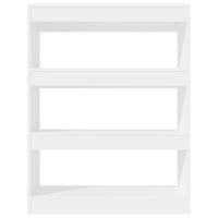 Thumbnail for Bücherregal/Raumteiler Hochglanz-Weiß 80x30x103cm Holzwerkstoff