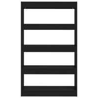 Thumbnail for Bücherregal/Raumteiler Schwarz 80x30x135 cm Holzwerkstoff