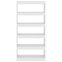 Thumbnail for Bücherregal/Raumteiler Weiß 80x30x166 cm Holzwerkstoff