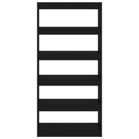 Thumbnail for Bücherregal/Raumteiler Schwarz 80x30x166 cm Holzwerkstoff
