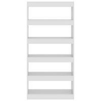 Thumbnail for Bücherregal/Raumteiler Hochglanz-Weiß 80x30x166cm Holzwerkstoff