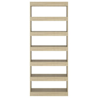 Thumbnail for Bücherregal/Raumteiler Sonoma-Eiche 80x30x198 cm Holzwerkstoff