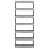 Thumbnail for Bücherregal/Raumteiler Betongrau 80x30x198 cm Holzwerkstoff