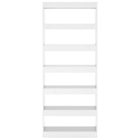 Thumbnail for Bücherregal/Raumteiler Hochglanz-Weiß 80x30x198cm Holzwerkstoff