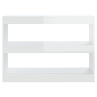 Thumbnail for Bücherregal/Raumteiler Hochglanz-Weiß 100x30x72 cm