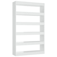 Thumbnail for Bücherregal/Raumteiler Hochglanz-Weiß 100x30x166 cm
