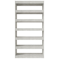 Thumbnail for Bücherregal/Raumteiler Betongrau 100x30x198 cm Holzwerkstoff