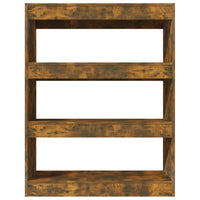 Thumbnail for Bücherregal/Raumteiler Räuchereiche 80x30x103 cm Holzwerkstoff