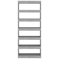 Thumbnail for Bücherregal/Raumteiler Grau Sonoma 80x30x198 cm Holzwerkstoff