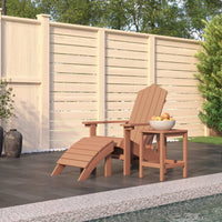 Thumbnail for Adirondack-Gartenstuhl mit Hocker & Tisch HDPE Braun