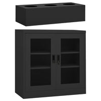 Thumbnail for Büroschrank mit Pflanzkasten Anthrazit 90x40x113 cm Stahl