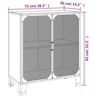 Thumbnail for Aufbewahrungsschränke 2 Stk. Grau 72x36x82 cm Metall und MDF