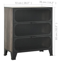 Thumbnail for Lagerschränke 2 Stk. Grau 72x36x82 cm Metall und MDF