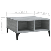 Thumbnail for Couchtisch Grau Sonoma 60x60x30 cm Holzwerkstoff