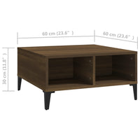 Thumbnail for Couchtisch Braun Eichen-Optik 60x60x30 cm Holzwerkstoff