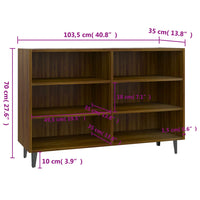 Thumbnail for Sideboard Braun Eichen-Optik 103,5x35x70 cm Holzwerkstoff