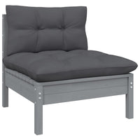 Thumbnail for 2-Sitzer-Gartensofa mit Anthrazit Kissen Massivholz Kiefer