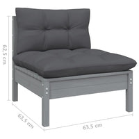 Thumbnail for 2-Sitzer-Gartensofa mit Anthrazit Kissen Massivholz Kiefer
