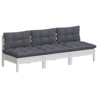 Thumbnail for 3-Sitzer-Gartensofa mit Anthrazit Kissen Massivholz Kiefer