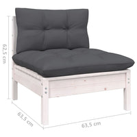 Thumbnail for 3-Sitzer-Gartensofa mit Anthrazit Kissen Massivholz Kiefer