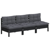 Thumbnail for 3-Sitzer-Gartensofa mit Anthrazit Kissen Massivholz Kiefer