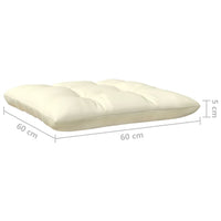 Thumbnail for 4-Sitzer-Gartensofa mit Creme Kissen Massivholz Kiefer