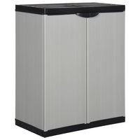 Thumbnail for Garten-Lagerschrank mit 1 Boden Grau und Schwarz 68x40x85 cm