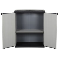 Thumbnail for Garten-Lagerschrank mit 1 Boden Grau und Schwarz 68x40x85 cm