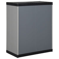Thumbnail for Garten-Lagerschrank mit 1 Boden Grau und Schwarz 68x40x85 cm
