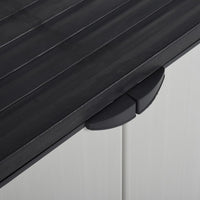 Thumbnail for Garten-Lagerschrank mit 1 Boden Grau und Schwarz 68x40x85 cm
