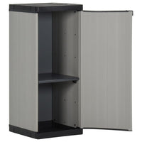 Thumbnail for Garten-Lagerschrank mit 1 Boden Grau und Schwarz 35x40x85 cm