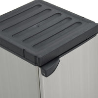 Thumbnail for Garten-Lagerschrank mit 1 Boden Grau und Schwarz 35x40x85 cm