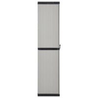 Thumbnail for Garten-Lagerschrank mit 3 Böden Grau & Schwarz 68x40x168 cm
