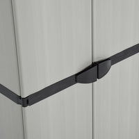 Thumbnail for Garten-Lagerschrank mit 3 Böden Grau & Schwarz 68x40x168 cm