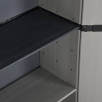Thumbnail for Garten-Lagerschrank mit 3 Böden Grau & Schwarz 68x40x168 cm
