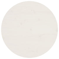 Thumbnail for Tischplatte Weiß Ø60x2,5 cm Massivholz Kiefer